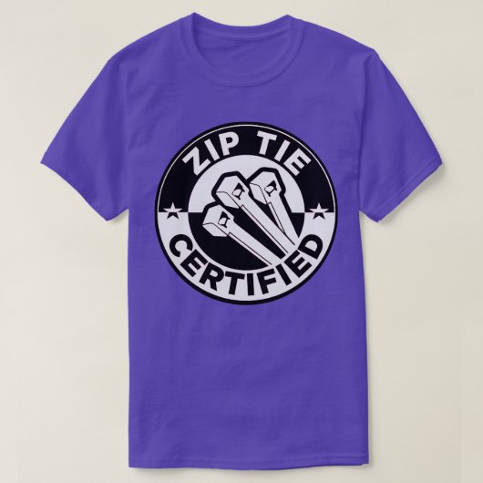 T-shirt Sticker certifié Cravate Zip Funny Technician Mech (Design devant)