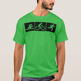 T-shirt Sticker de course de vélo de natation de triathlon