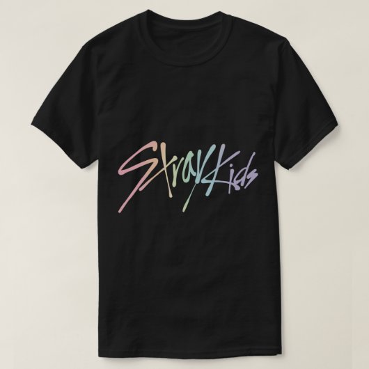 T-shirt Sticker de logo STRAY KIDS Pastel Rainbow (Design devant)