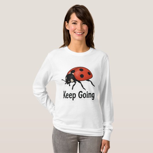 T-shirt Sticker de motivation de Ladybug (Devant entier)
