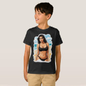 T-shirt Sticker de plage Kim Kardashian (Devant entier)