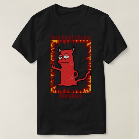 T-shirt Sticker de survie Red Devil Chemo.png (Design devant)