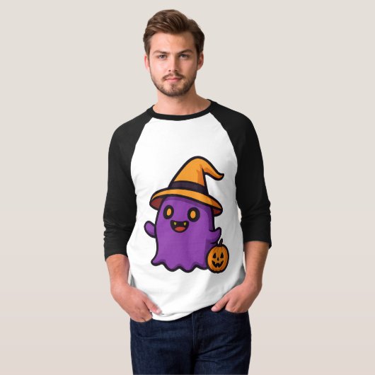 T-shirt Sticker Halloween Ghost (Devant entier)