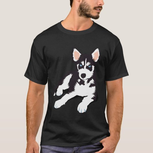 T-shirt Sticker Husky (Devant)