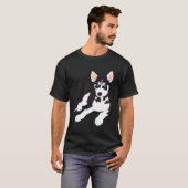 T-shirt Sticker Husky (Devant entier)