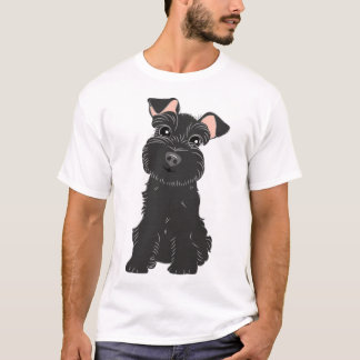 T-shirt Sticker Love Black Miniature Schnauzer