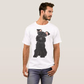 T-shirt Sticker Love Black Miniature Schnauzer (Devant entier)