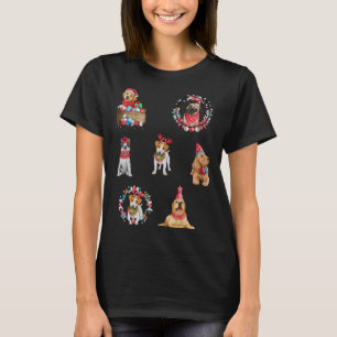 T-shirt Sticker Pack Chiens de Noël Carlin d'or Pitbull po