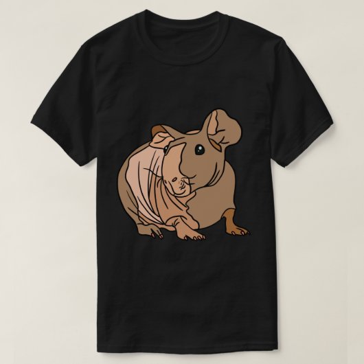 T-shirt Sticker pour cochon de Guinée maigre (Design devant)