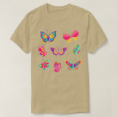 T-shirt Sticker pour papillon arc-en-ciel Pack 3 (Design devant)