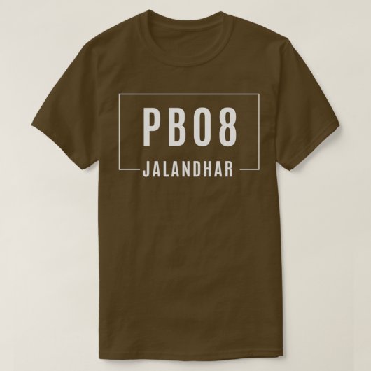 T-SHIRT STICKER PUNJABI PB08 JALANDHAR (Design devant)