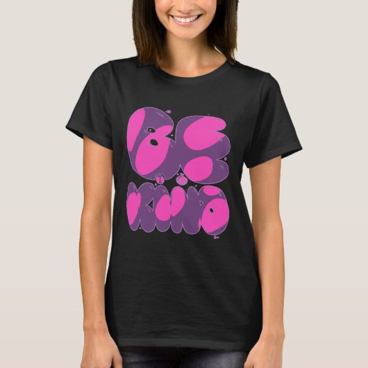T-shirt Sticker Rose Et Violet (Devant)