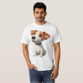 T-shirt "Sticker Tee pour chien adorable" (Devant entier)