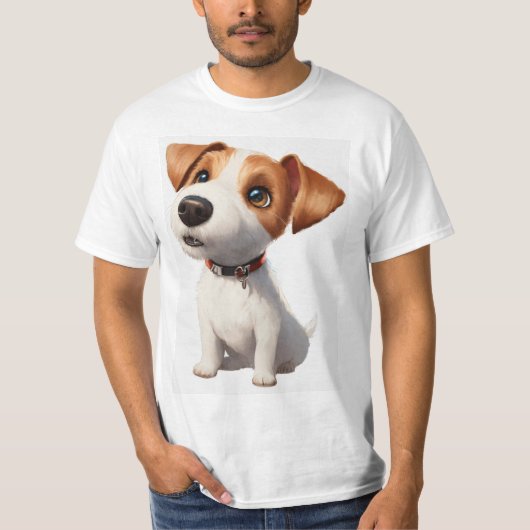 T-shirt "Sticker Tee pour chien adorable" (Devant)