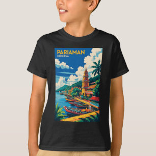 T-shirt Sticker touristique Vintage voyage Pariaman Indoné