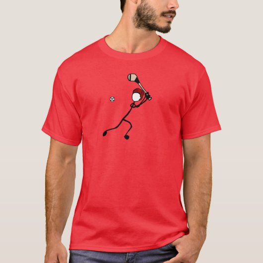 T-shirt Stickman Hurling Color Personnaliser Avec Propre É (Devant)