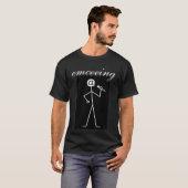 T-shirt StickMan (noir), animant (Devant entier)