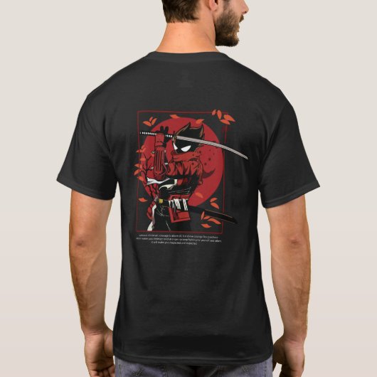 T-shirt Stickman Samurai (Dos)