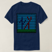T-shirt Stickmen Martial Arts Humour Binary Code Matrice D (Design devant)