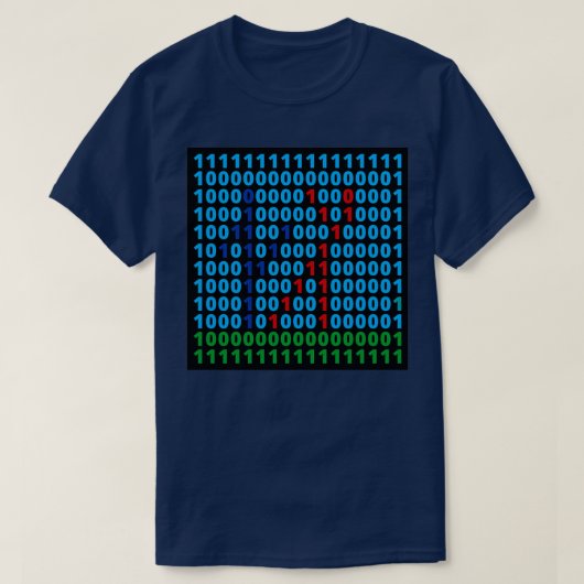 T-shirt Stickmen Martial Arts Humour Binary Code Matrice D (Design devant)