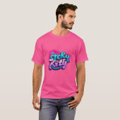 T-shirt Sticky Kitty - Le Tee Purrfect Jouant! (Devant entier)