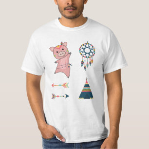 T-shirt Sticleur indien de porc tipi