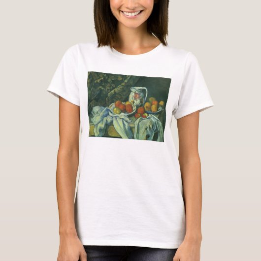 T-shirt Still Life, Curtain and Pitcher par Paul Cezanne (Devant)