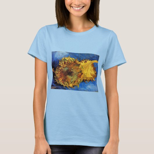 T-shirt Still Life Two Cut Sunflowers par Vincent van Gogh (Devant)