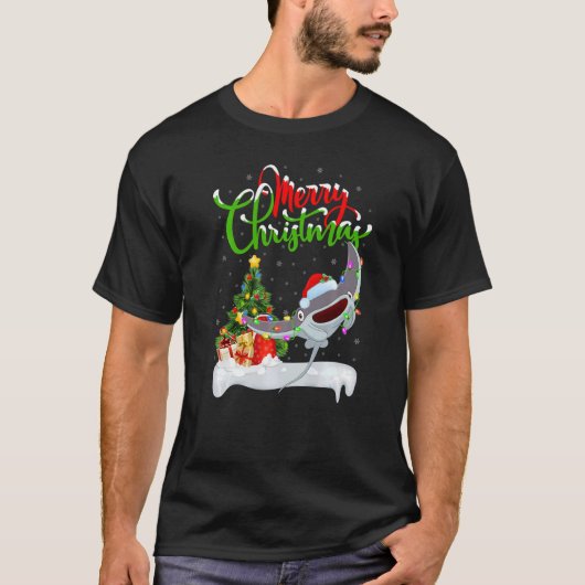T-shirt Stingray Fish  Xmas Decoration Santa Stingray Chri (Devant)