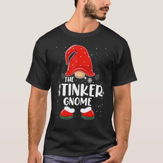 T-shirt Stinker Gnome Buffalo Plaid Matching Family Christ (Devant)
