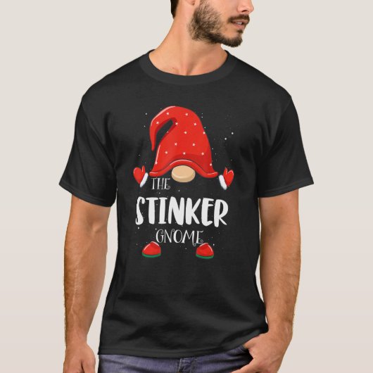 T-shirt Stinker Gnome Matching Family Group Christmas Paja (Devant)