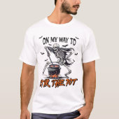 T-shirt "Stir Pot" Squelette Éffrayant & Cauldron (Devant)