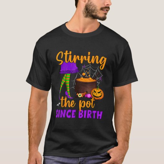 T-shirt Stirring Pot Depuis La Naissance Halloween Costume (Devant)