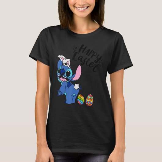 T-shirt Stitch Happy Easter Easter Egg Family Easter Stitc (Devant)
