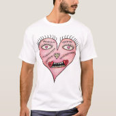 T-shirt Stitched Heart Skull (Devant)