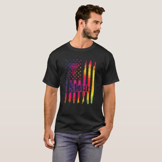 T-shirt Stna Us Flag State Tests Nuring Assistant (Devant entier)