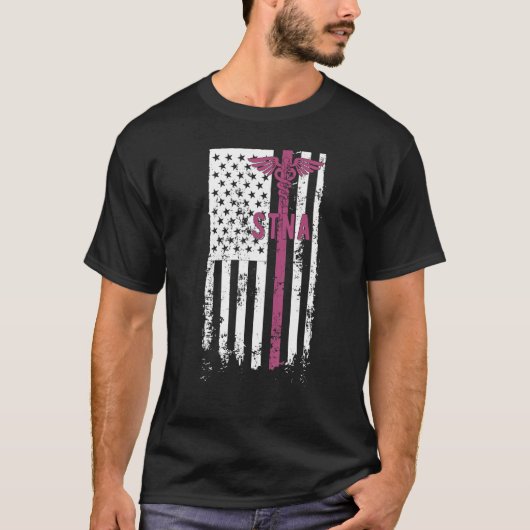 T-shirt STNA US Flag State Tests Nuring Assistant 1 (Devant)