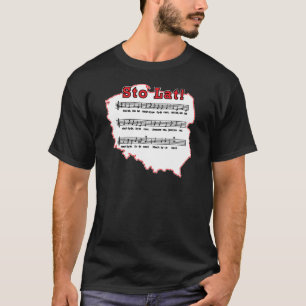 T-shirt Sto Lat ! Carte de la chanson polonaise