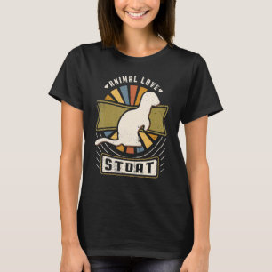 T-shirt Stoat Vintage Classic Retro Animal