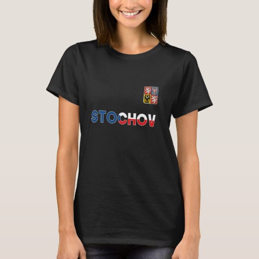 T-shirt Stochov République Tchèque Drapeau Cardiaque Lion (Devant)