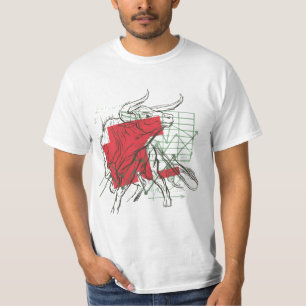 T-shirt Stock Bull Graphique de marché
