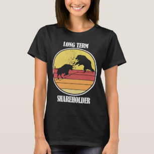 T-shirt Stock Investir Bull contre Ours Actionnaire à long