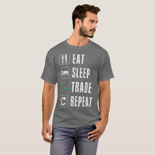T-shirt Stock Market Trader Jour Options Premium (Devant entier)