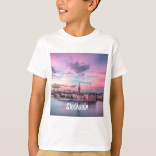 T-shirt Stockholm Capital of Sweden Night Skyline