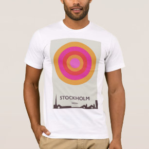 T-shirt Stockholm, Suède affiche de voyage vintage.