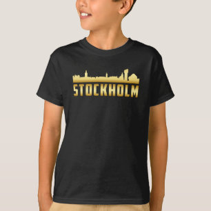 T-shirt Stockholm Suède City Skyline Ville Ville Cadeau am