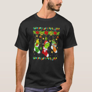T-shirt Stocks de Noël Iguana X-Mas illumine le pyjama Mat