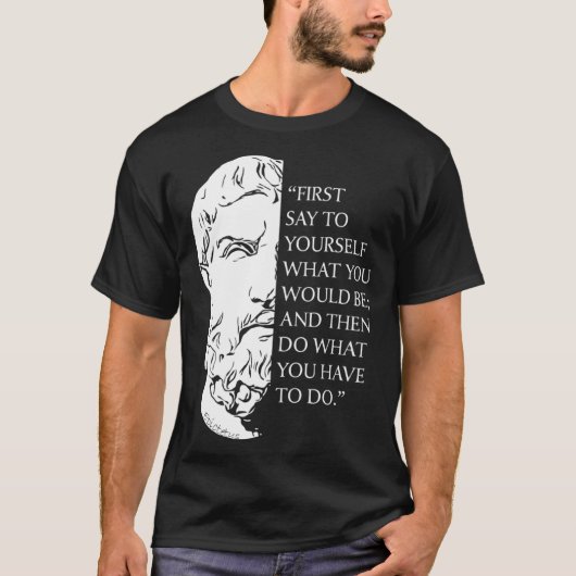 T-shirt Stoicism Epictetus Stoic Philosophy Quote Visualiz (Devant)