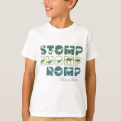 T-shirt Stomp chomp romp comme des enfants dino (Devant)