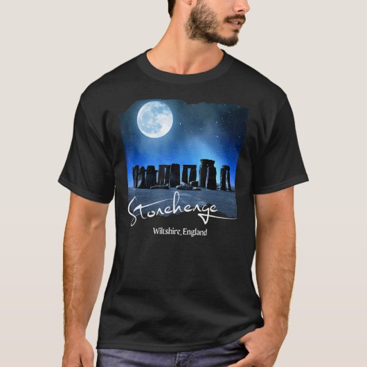 T-shirt Stonehenge Angleterre Souvenir Stonehenge En Nuit (Devant)